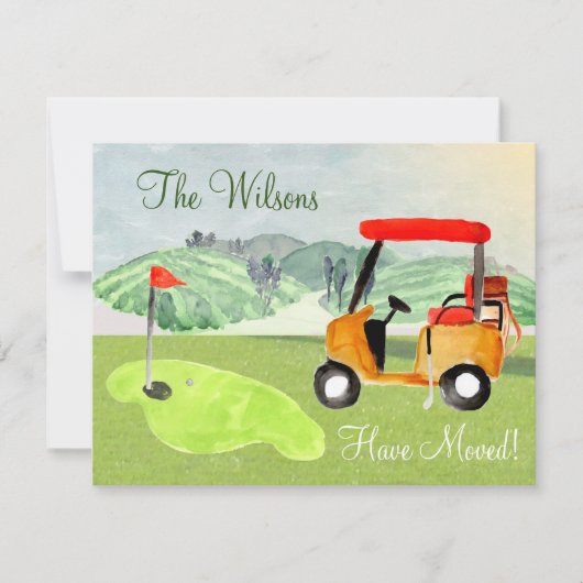 We hebben Golf Cart Greens Retirement Move Aankondiging (Voorkant)