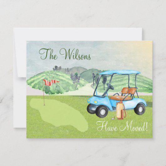 We hebben Golf Cart Greens Retirement Move Aankondiging (Voorkant)