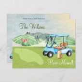 We hebben Golf Cart Greens Retirement Move Aankondiging (Voorkant / Achterkant)