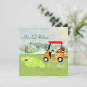 We hebben Golf Cart Greens Sun Budget Move Aankondiging (Staand voorkant)