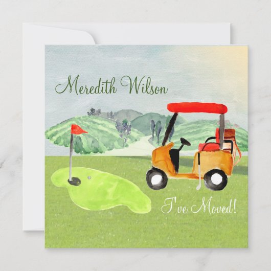 We hebben Golf Cart Greens Sun Budget Move Aankondiging (Voorkant)