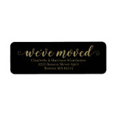 We hebben goud- en zwart aangepaste script verplaa etiket (Voorkant)