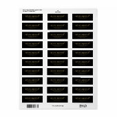We hebben goud- en zwart aangepaste script verplaa etiket (Full Sheet)