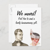 We hebben grappige Vintages verplaatst Aankondigingskaart (Voorkant / Achterkant)