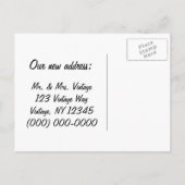 We hebben grappige Vintages verplaatst Aankondigingskaart (Achterkant)