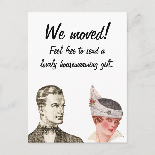 We hebben grappige Vintages verplaatst Aankondigingskaart (Voorkant)