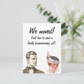 We hebben grappige Vintages verplaatst Aankondigingskaart (Staand voorkant)