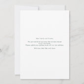 We hebben Green Paars Floral New Home verplaatst Aankondiging (Achterkant)