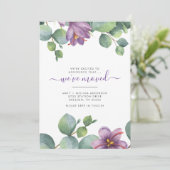 We hebben Greenery Eucalyptus Floral Moving Aankondiging (Staand voorkant)