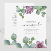 We hebben Greenery Eucalyptus Floral Moving Aankondiging (Voorkant / Achterkant)