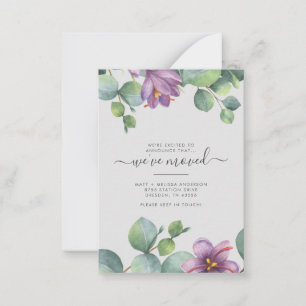 We hebben Greenery Eucalyptus Floral Moving Notitiekaartje