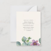 We hebben Greenery Eucalyptus Floral Moving Notitiekaartje (Achterkant)