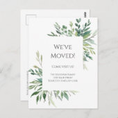 We hebben Greenery Moving Announcement verplaatst Briefkaart (Voorkant / Achterkant)