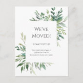 We hebben Greenery Moving Announcement verplaatst Briefkaart (Voorkant)