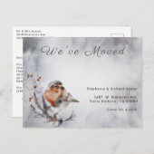 We hebben Grey New Home Bewegd. Aankondigingskaart (Voorkant / Achterkant)