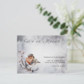 We hebben Grey New Home Bewegd. Aankondigingskaart (Staand voorkant)