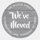 We hebben grijs hout rustiek retour adres label ve (Voorkant)