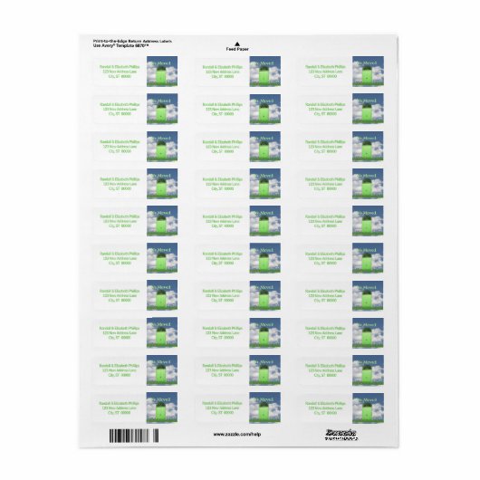 We hebben groene dubbele deuren verplaatst etiket (Full Sheet)