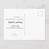 We hebben groene vrachtwagenwervels, vakantie aankondigingskaart (Achterkant)