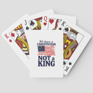 We Hebben Grondwet Niet Een Koning USA Pro Democra Pokerkaarten