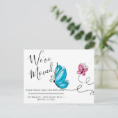 We hebben hand getekende vlinder verplaatst briefkaart (Staand voorkant)