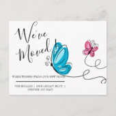 We hebben hand getekende vlinder verplaatst briefkaart (Voorkant)