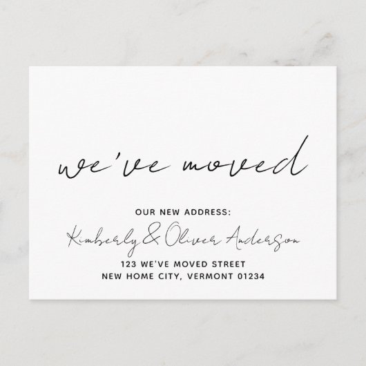 We hebben Handgeschreven kalligrafie-adres verplaa Aankondigingskaart (Voorkant)