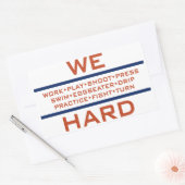 We hebben hard gewerkt rechthoekige sticker (Envelop)