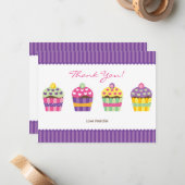 We hebben 'hartslag' Cupcakes Note Card Notitiekaartje (Voorkant / Achterkant in situ)