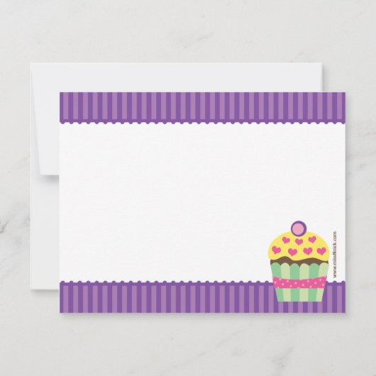 We hebben 'hartslag' Cupcakes Note Card Notitiekaartje (Achterkant)