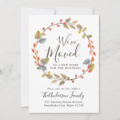 We hebben Herfst herfst Wreath Holiday Moving Aankondiging (Voorkant)