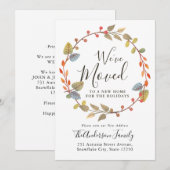 We hebben Herfst herfst Wreath Holiday Moving Aankondiging (Voorkant / Achterkant)