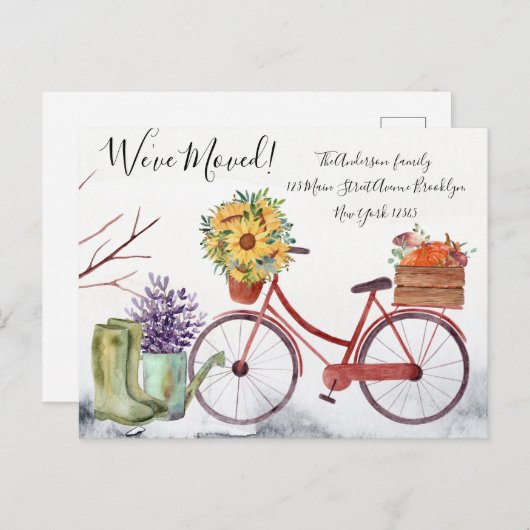 We hebben Herfst thema Thanksgiving verplaatst Briefkaart (Voorkant / Achterkant)