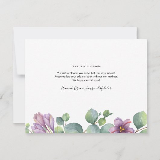 We hebben het adres Eucalyptus Greenery Moving ver (Achterkant)