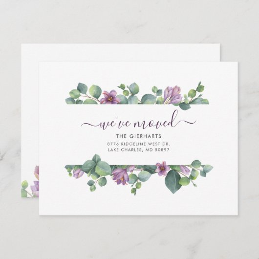 We hebben het adres Eucalyptus Greenery Moving ver (Voorkant / Achterkant)