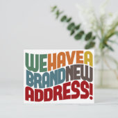 We hebben het adres gewijzigd aankondigingskaart (Staand voorkant)
