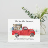 We hebben het Adres Red Truck Moving Announcement (Staand voorkant)