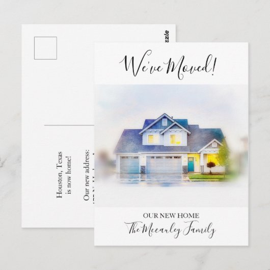 We hebben het adres van de aankondiging van de Wat Briefkaart (Voorkant / Achterkant)