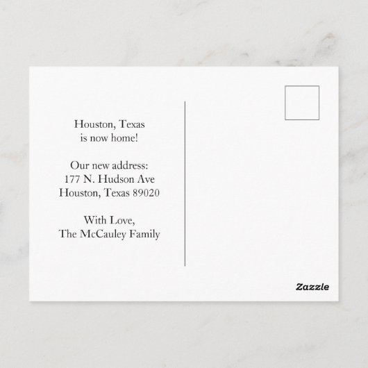 We hebben het adres van de aankondiging van de Wat Briefkaart (Achterkant)