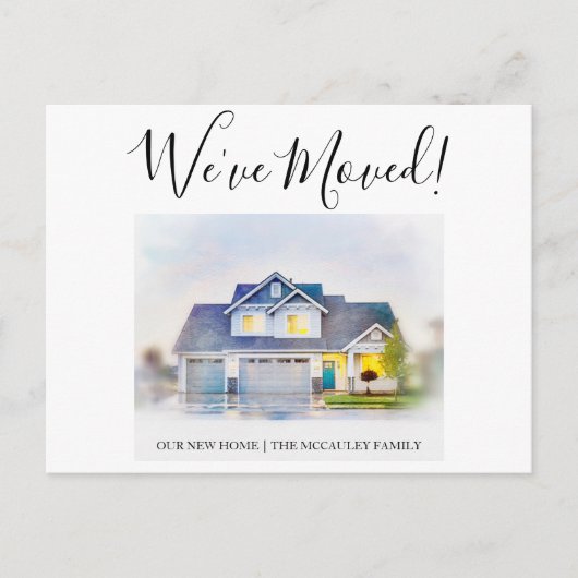 We hebben het adres van de aankondiging van de Wat Briefkaart (Voorkant)