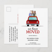 We hebben het adres van de nieuwe autofamilie verp aankondigingskaart (Voorkant / Achterkant)