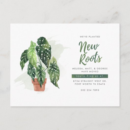 We hebben het adres verplaatst aankondigingskaart (Voorkant)