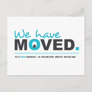 We hebben het Blue Moving Announcement Briefkaart 