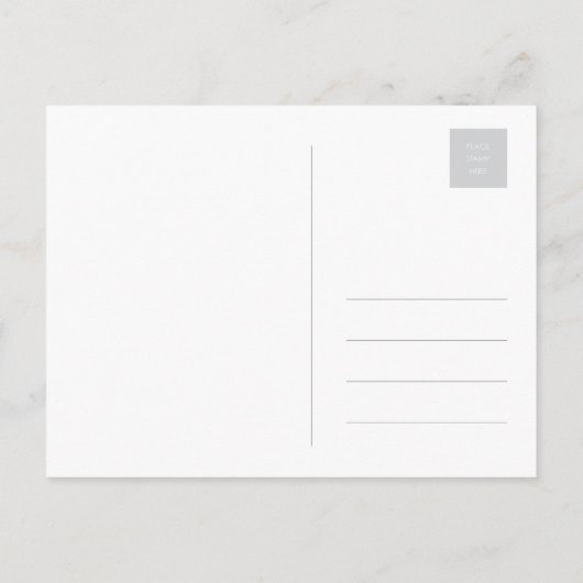 We hebben het Blue Moving Announcement Briefkaart  (Achterkant)