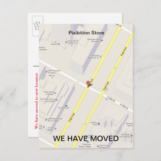 We hebben het Briefkaart Kaart toevoegen verplaats (Voorkant / Achterkant)