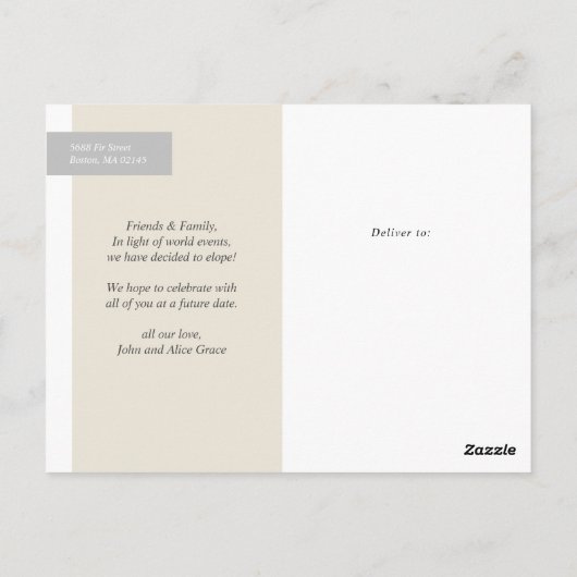 We hebben het Briefkaart Loop Photo (Achterkant)