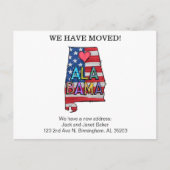 We hebben het Briefkaart van Alabama verplaatst (Voorkant)