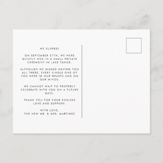 We hebben het Briefkaart van de aankondiging van d (Achterkant)