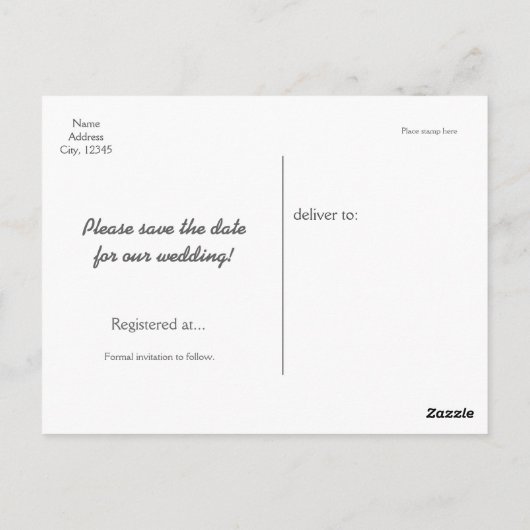 WE HEBBEN HET Briefkaart VAN DE AANkondiging van h (Achterkant)