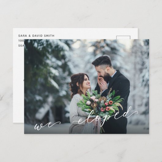 We hebben het Briefkaart van de aankondiging van h (Voorkant / Achterkant)